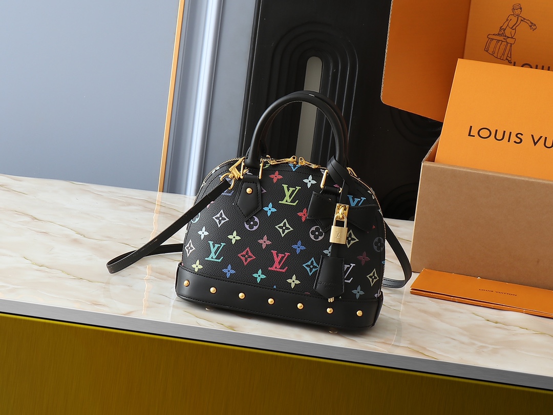 LV Classic Handbag Monogram Canvas Magnetic Lock Business Casual 1770